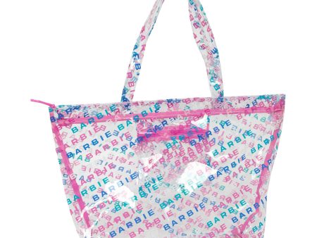 Women s Handbag Barbie Logomania Transparent Light Pink 54 x 35 x 17 cm on Sale