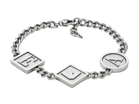 Men s Bracelet Emporio Armani STATION CHAIN Stainless steel Fashion