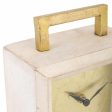 Table clock Alexandra House Living Brass Glass Iron Mango wood 9 x 30 x 15 cm Cheap