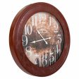 Wall Clock Alexandra House Living Red Fir wood MDF Wood 80 x 8 x 80 cm Hot on Sale