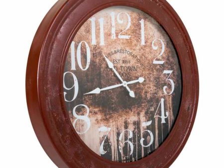 Wall Clock Alexandra House Living Red Fir wood MDF Wood 80 x 8 x 80 cm Hot on Sale