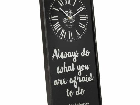 Wall Clock Alexandra House Living Black Glass Iron MDF Wood 76 x 3 x 36 cm Cheap