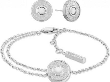 Bracelet and Earrings Set Calvin Klein 35700009 For Sale