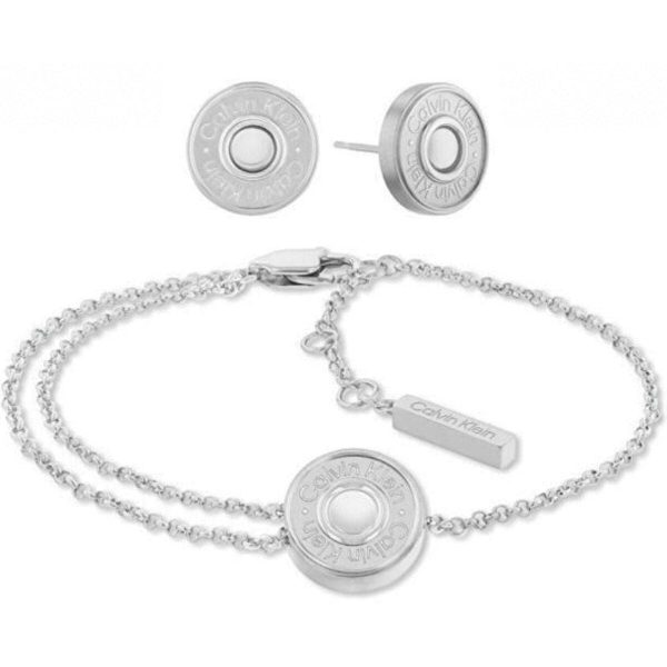 Bracelet and Earrings Set Calvin Klein 35700009 For Sale