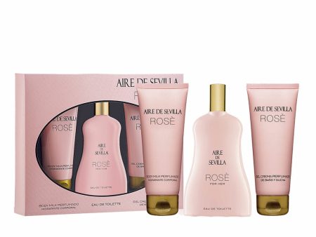 Women s Perfume Set Aire Sevilla Rose 3 Pieces Online Sale