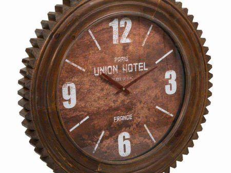 Wall Clock Alexandra House Living Red Fir wood MDF Wood For Discount