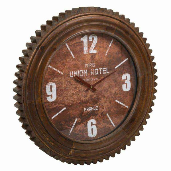 Wall Clock Alexandra House Living Red Fir wood MDF Wood For Discount