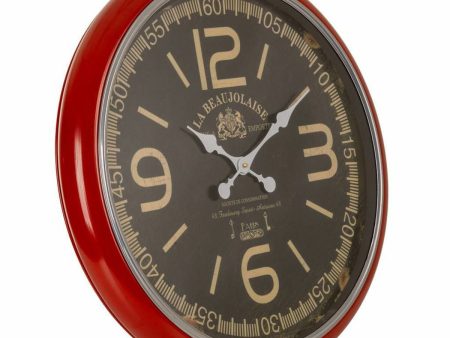 Wall Clock Alexandra House Living Red Iron MDF Wood 62 x 6 x 62 cm Online Sale